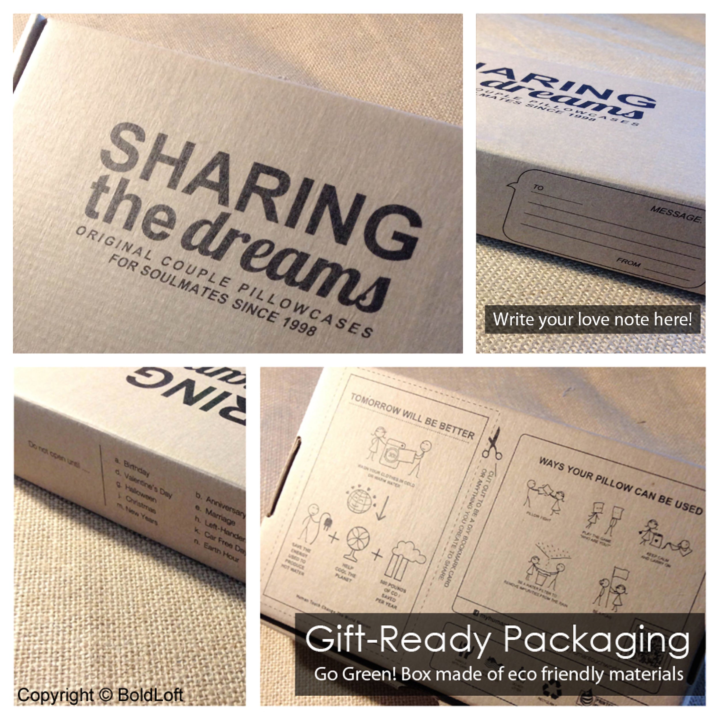 BoldLoft gift-giving ready packaging box for pillowcases