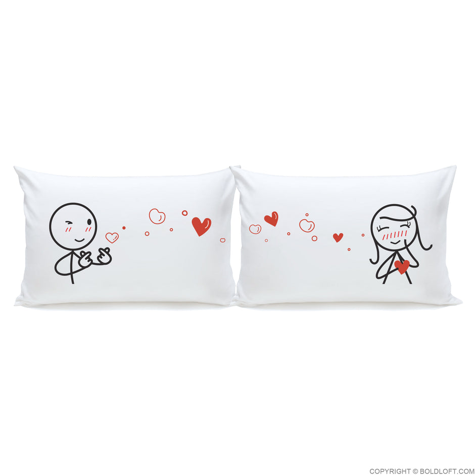 BoldLoft Couple PillowcaseLove Pillowcases Valentines Pillow Covers