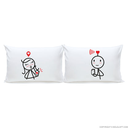 We are Connected™ Couple Pillowcase Set