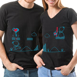 Key To My Heart™ His & Hers Couple Shirts Black