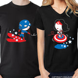 BoldLoft All I Want is You™ His & Hers Matching Couple Shirt Set Black 