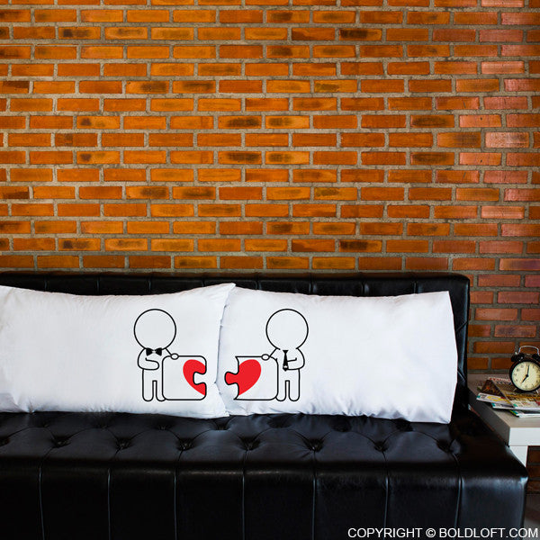 Gay Couple Wedding Gifts-Made for Each Other Gay Couple Pillowcase Set
