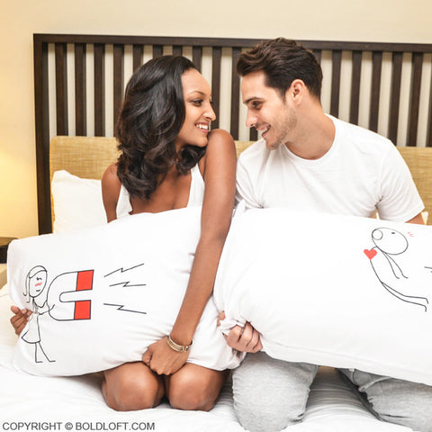 Valentines Day Gifts for Husband-BoldLoft You're Irresistible Couples Pillowcase Set