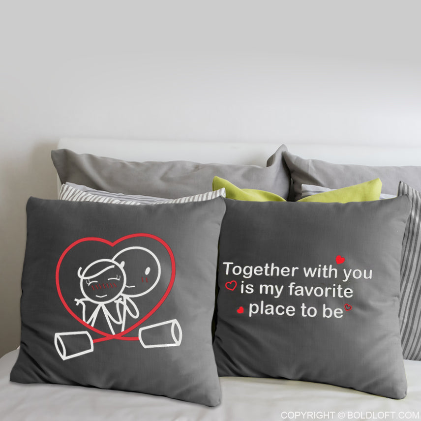 Together is My Favorite Place to Be™ Euro Pillow Covers