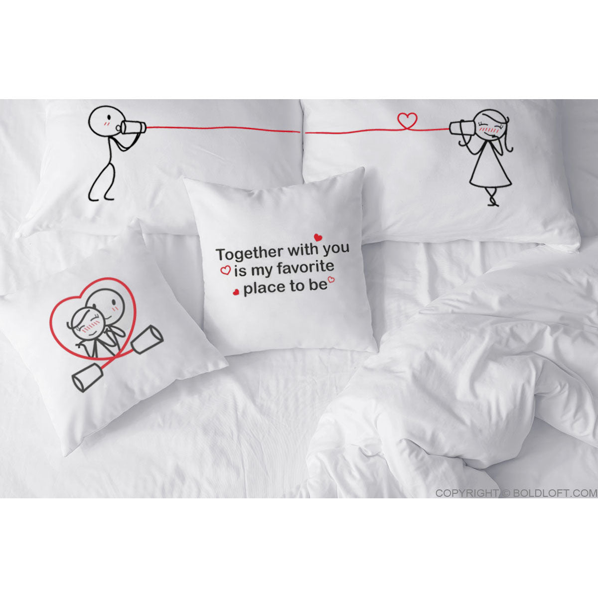boldloft couple gift set couple pillowcases his and hers pillow covers