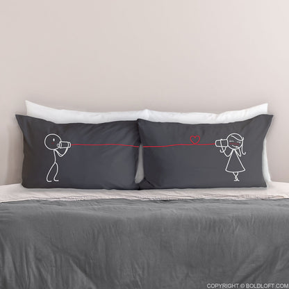 boldloft say i love you couple pillowcases grey his hers pillow covers gifts