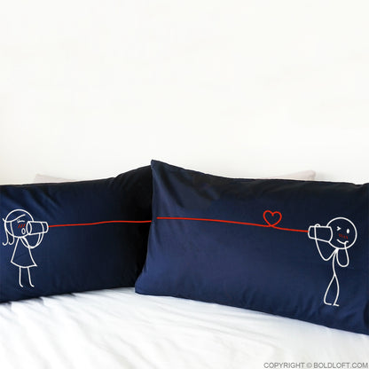 Say I Love You Too™ Couples Pillowcases (Dark Blue)