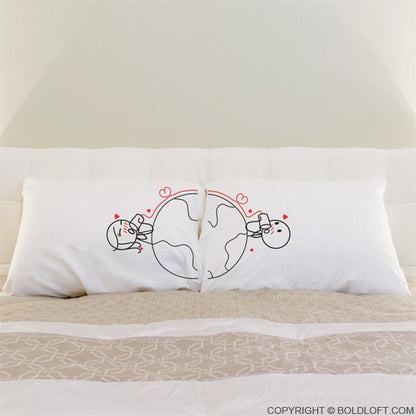 Love Has No Distance™ Couple Pillowcases