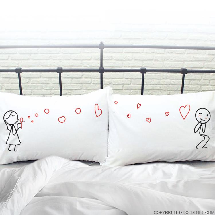 BoldLoft From My Heart to Yours Too™ His and Hers Couple Pillow Cases