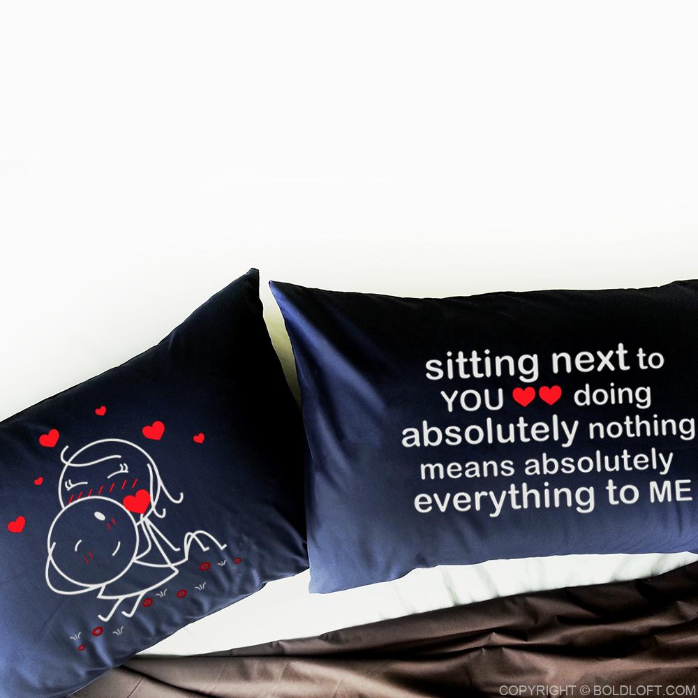 You Mean Everything to Me™ Couple Pillowcases (Dark Blue)