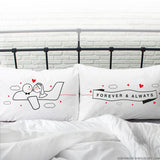 bride groom couples pillowcases his hers gifts wedding engagement just married 