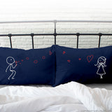boldloft couple pillowcases his hers pillow cases dark blur