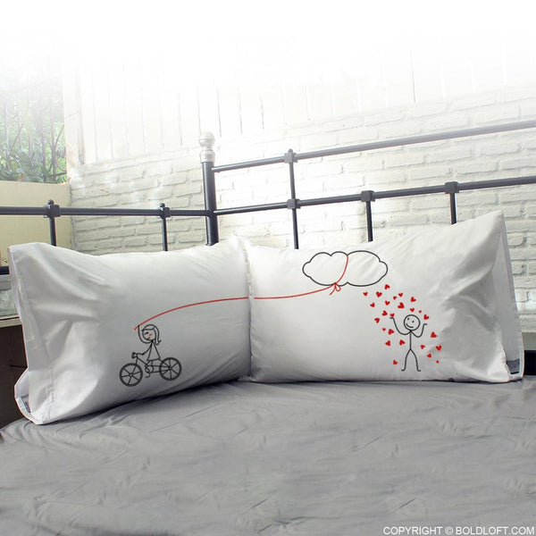 Couple GiftBoldLoft Shower You with My Love Couple Pillowcases BOLDLOFT