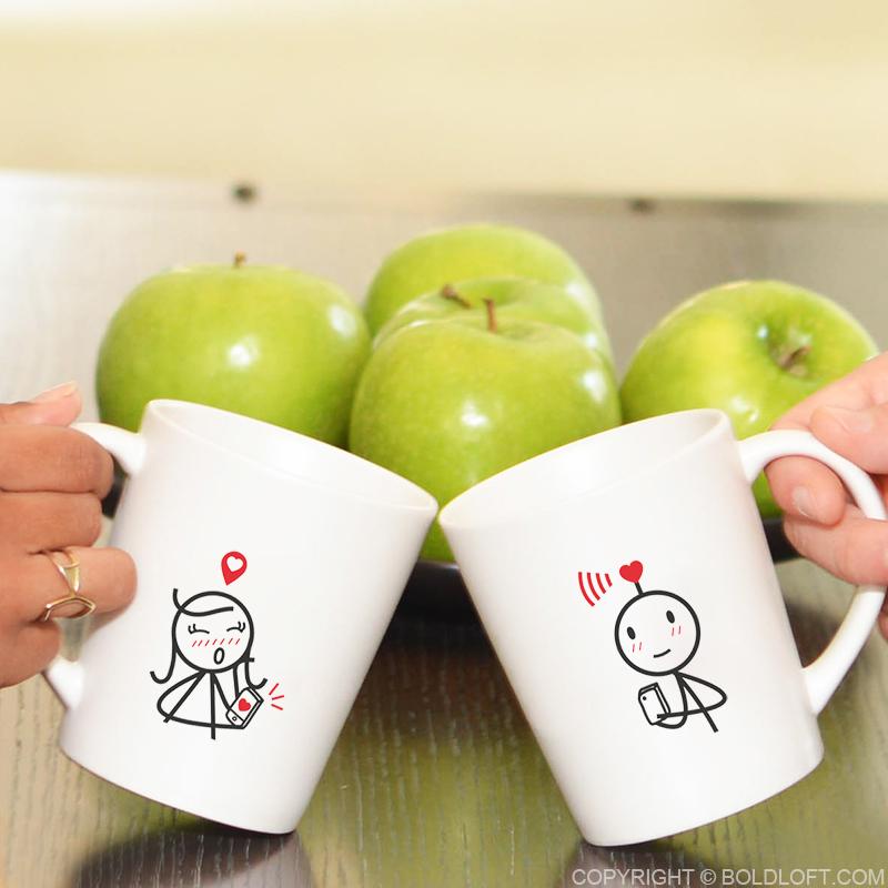 We are Connected™ Couple Coffee Mugs