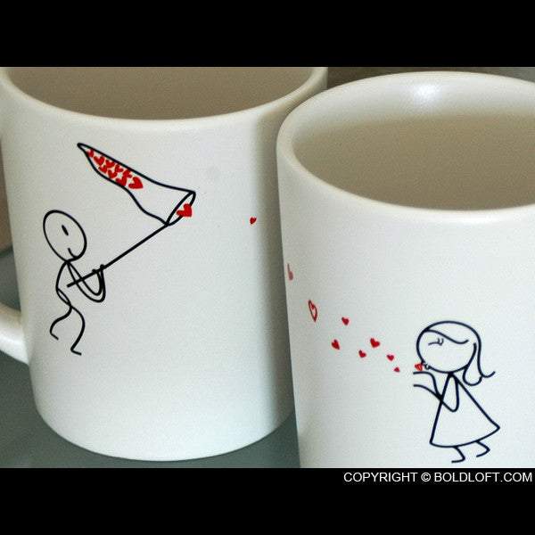 BoldLoft Catch My Love His and Hers Coffee Mugs