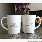 Catch My Heart™ Couple Coffee Mugs for Him and Her
