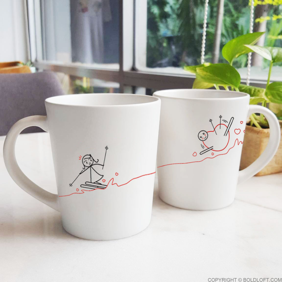 Long Distance Gifts  Miss Us Together Couple Coffee Mugs BoldLoft –  BOLDLOFT