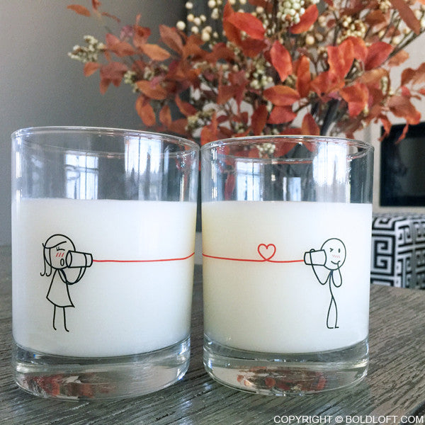 Say I Love You Too™ Couple Drinking Glass Set