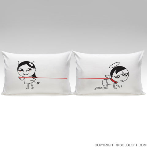 Adult Gag Gifts- I'm Devilious Delicious Couple Pillowcases