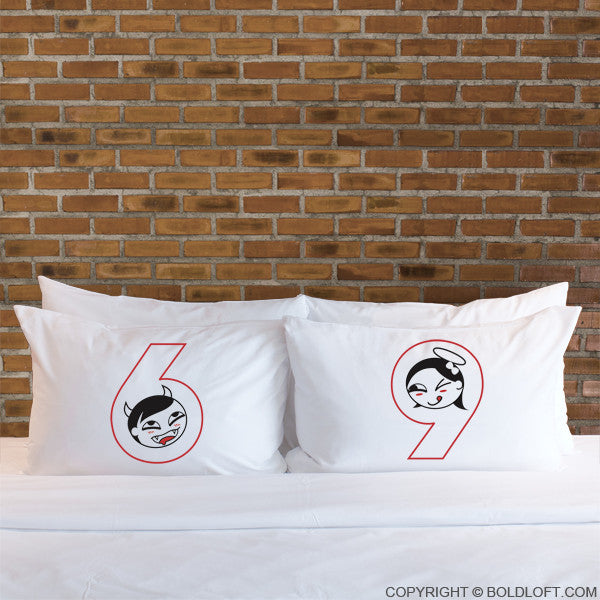 Adult Gag Gifts for Couples- The Sexiest Number Matching Couple Pillowcase Set