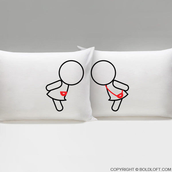 A Kiss for You™ Lesbian Couple Pillowcases