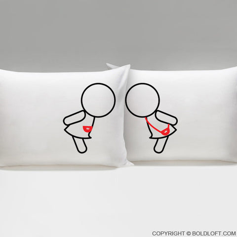 A Kiss for You™ Lesbian Couple Pillowcases