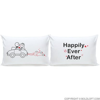 Wedding Gifts-Happily Ever After™ Bride &amp; Groom Pillowcases