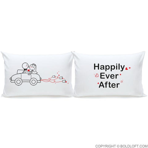 Wedding Gifts-Happily Ever After™ Bride & Groom Pillowcases