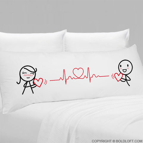 Love You with Every Beat of My Heart® Body Pillowcase