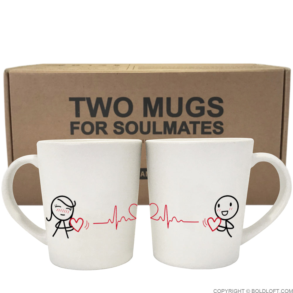 Love You with Every Beat of My Heart™ Couple Mug Set