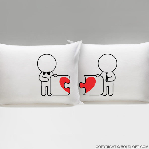 Wedding Gifts for Gay Couples-Made for Each Other™ Gay Couple Pillowcases