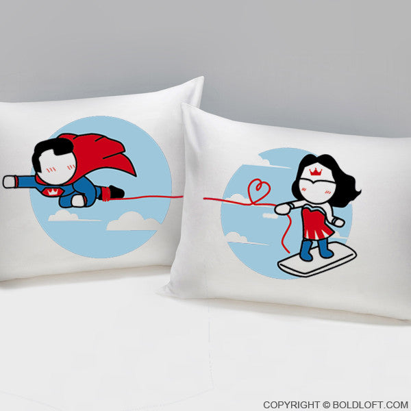 BoldLoft Made for Loving You Couple Pillowcases Superhero gift for men and women