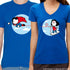 Made for Loving You™ His & Hers Matching Couple Shirt Set in Blue. Whimsical his and hers shirts for Superman fans.