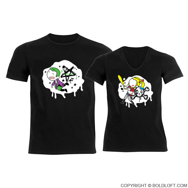 My One &amp; Only Madness™ His &amp; Hers Matching Couple Shirts Black