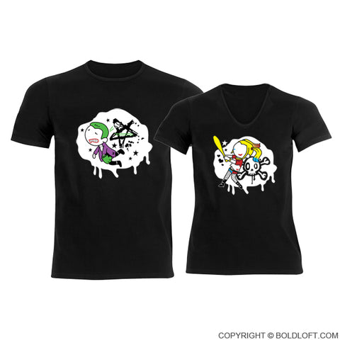 My One & Only Madness™ His & Hers Matching Couple Shirts Black