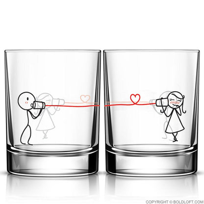BoldLoft Say I Love You Are Couple 12 oz. Drinking Glass