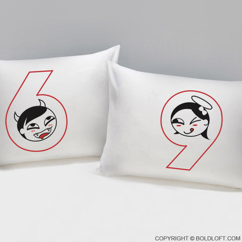 Funny Gag Gifts- The Sexiest Number Couple Pillowcases