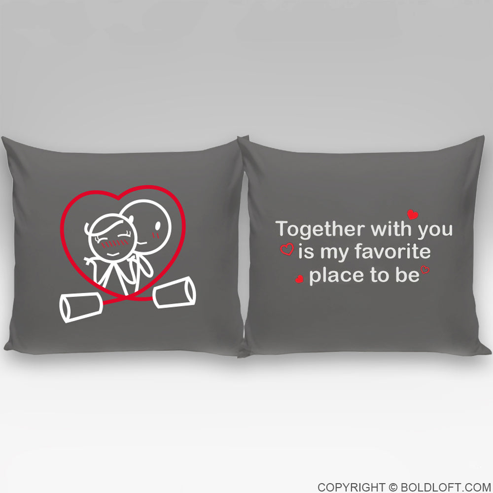 Together is My Favorite Place to Be™ Euro Pillow Cover Set