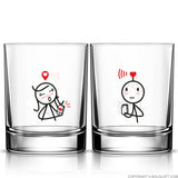 boldloft we are connected couple drinking glasses gifts for couples