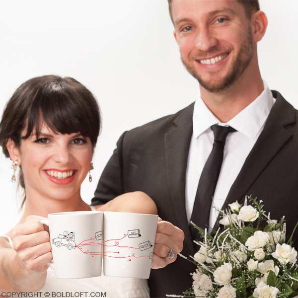 Happily Ever After™ Bride & Groom Coffee Mugs