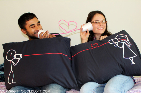 Say I Love You™ Couple Pillowcases (Dark Blue)