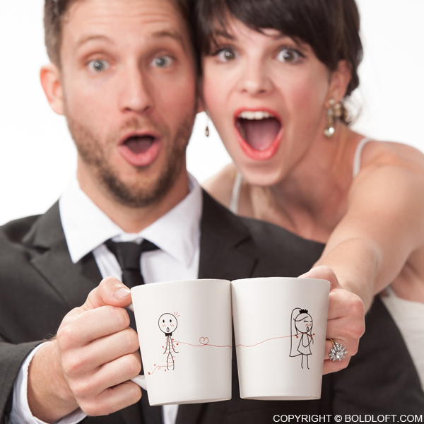 Tie the Knot™ Bride & Groom Coffee Mugs